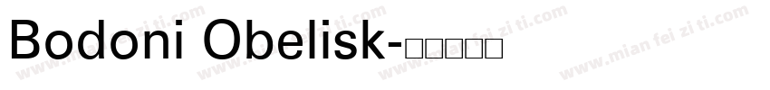 Bodoni Obelisk字体转换